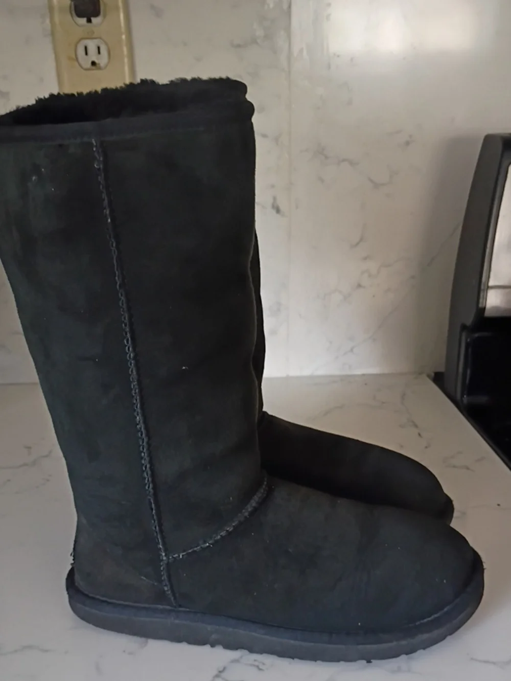 UGG Black Classic Tall Suede Winter Boots  Women's